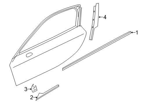 2014 BMW i8 Exterior Trim - Door Foam Part, Door, Front Left Diagram for 51337358247