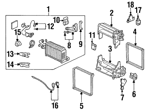 1995 Acura TL Automatic Temperature Controls Cover, Expansion Valve (Upper) Diagram for 80283-SW5-A01