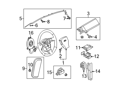 2007 Infiniti G35 Air Bag Components Bolt Diagram for 01141-00461