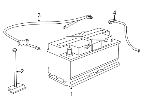 2003 BMW 745i Battery Plus Pole Battery Cable Diagram for 61126904900