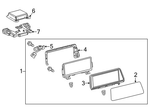 2020 Lexus RX450h Navigation System Components Panel, Accessory Met Diagram for 83268-48110