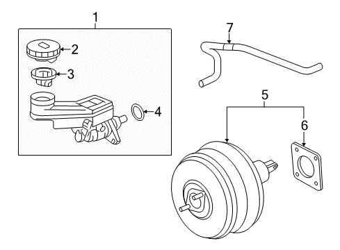 2012 Honda Odyssey Hydraulic System Tube Assy., Master Power Diagram for 46402-TK8-A01