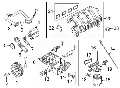 2018 Ford Mustang Filters Filter Element Diagram for KR3Z-6731-A