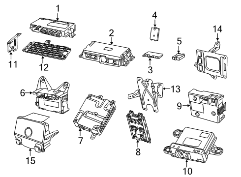 2019 Ram 2500 Heated Seats Module-Transfer Case Control Diagram for 68250127AC