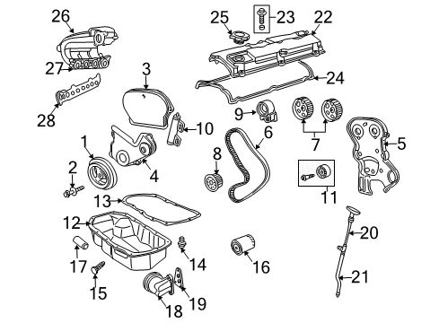 2008 Chrysler PT Cruiser Intake Manifold Gasket-Intake PLENUM Diagram for 4884649AA