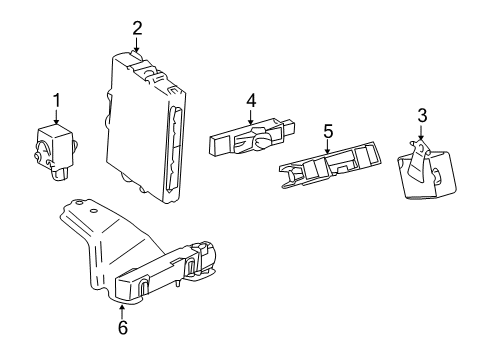 2018 Toyota 4Runner Keyless Entry Components Control Module Diagram for 89990-35020