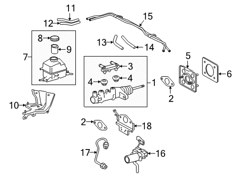 2019 Lexus RX450h Hydraulic System Hose, Reservoir, NO. Diagram for 47235-48160