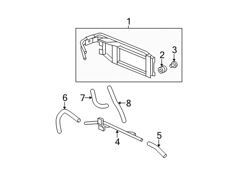 2013 Honda Ridgeline Trans Oil Cooler Hose (450MM) (ATf) Diagram for 25213-RJE-007