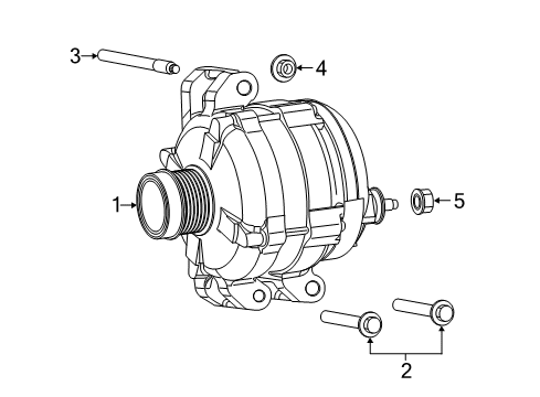 2019 Ram 1500 Classic Alternator Generator-Engine Diagram for 56029644AB