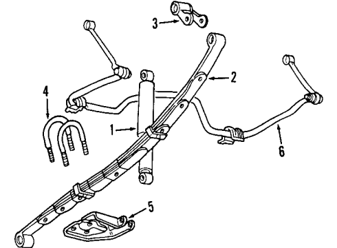 2001 Dodge Durango Rear Suspension Components, Stabilizer Bar Link-SWAY ELIMINATOR Diagram for 52106058AA