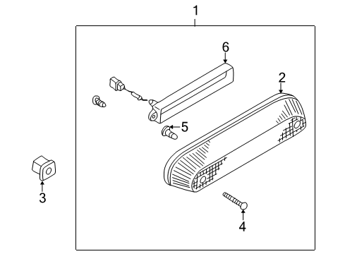 2000 Nissan Frontier Bulbs Grommet-Screw Diagram for 26399-3S500