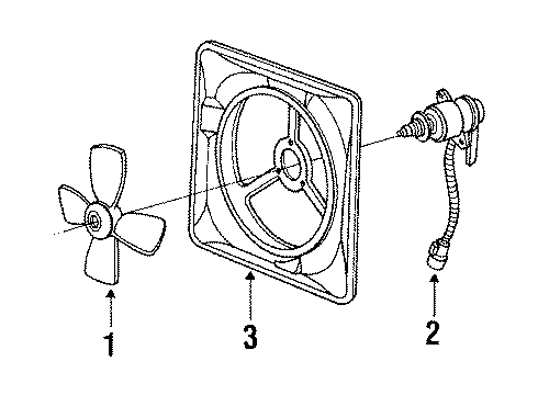 1986 Honda Civic Cooling Fan Fan, Cooling (Mitsuba) Diagram for 19020-PE0-004