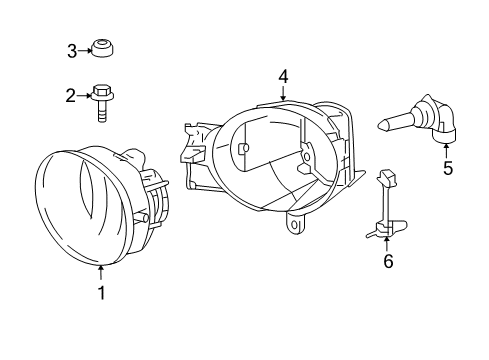 2007 Toyota Avalon Bulbs Bracket, LH Diagram for 81228-42050