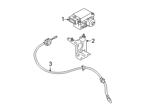 2001 Ford Escape Cruise Control System Actuator Diagram for YL8Z-9A825-BA