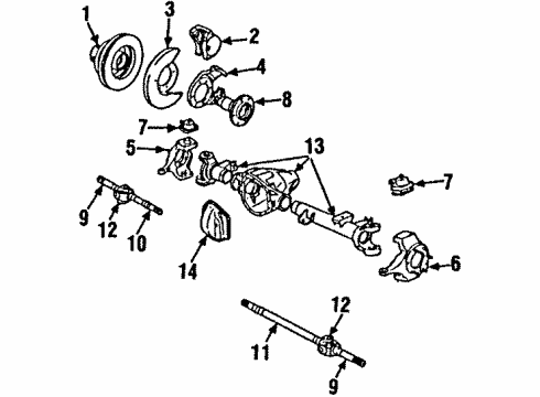 1990 Chevrolet V3500 Differential - Front Front Pinion Bearing Diagram for 9413168