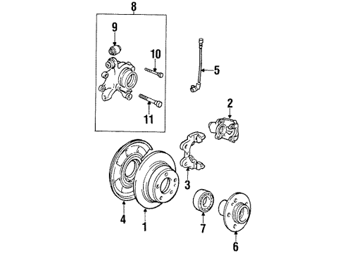 1991 BMW 850i Anti-Lock Brakes Relay Timing And Valve Mechanism Diagram for 34511180595