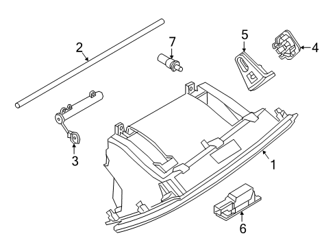 2016 Fiat 500X Glove Box Lamp-Courtesy Diagram for 68124745AA