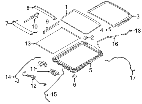 2019 Ford Escape Sunroof Motor Diagram for CJ5Z-15790-C