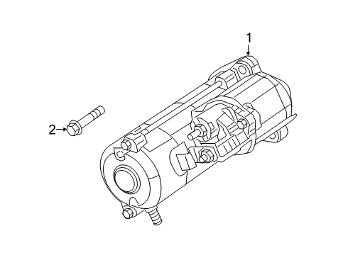 2021 Ram 2500 Starter Engine Starter Diagram for 68444855AA