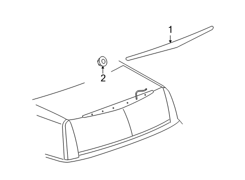 GM 25844853 High Mount Lamp