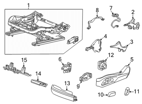 2022 Cadillac CT4 Tracks & Components Outer Finish Panel Diagram for 84791842