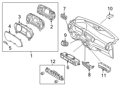 2018 Kia Sportage Heated Seats Switch Assembly-Side Crash Pad Diagram for 93700D9210WK