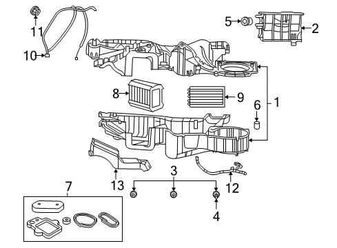 2005 Chrysler PT Cruiser HVAC Case Wiring-A/C And Heater Diagram for 5102964AA