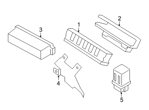 2020 Nissan Pathfinder Headlamps Cover-Relay Box Diagram for 24382-EG002