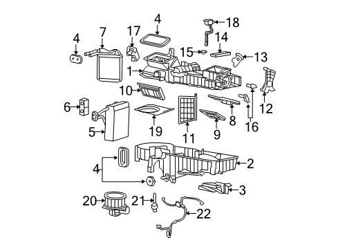 2011 GMC Canyon A/C Evaporator & Heater Components Expansion Valve Diagram for 19257722