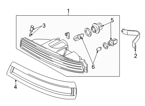 1991 Acura NSX Exterior Lamps Holder Diagram for 33303-SL0-A01