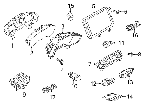 2015 Ford Focus Ignition Lock Cluster Assembly Diagram for FM5Z-10849-CA