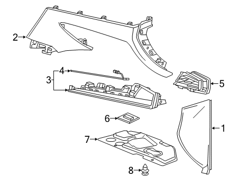  PANEL ASM-I/P LWR TR *WHEAT Diagram for 85126971