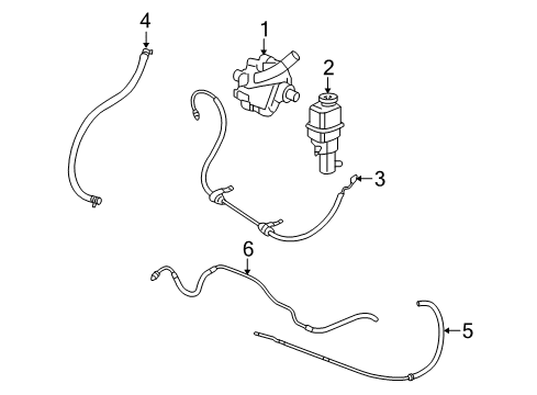 2009 Dodge Avenger P/S Pump & Hoses, Steering Gear & Linkage Power Steering Pump Diagram for 4766044AA