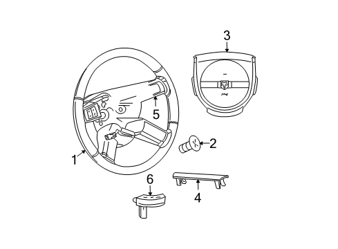 2010 Dodge Charger Steering Column, Steering Wheel & Trim Sensor-Steering Wheel Angle Diagram for 5135969AA