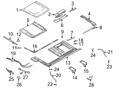 2004 Hyundai Elantra Sunroof Screw-Machine Diagram for 1220105161