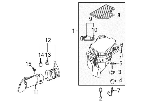 2006 BMW M6 Powertrain Control Intake Duct Diagram for 13717834743