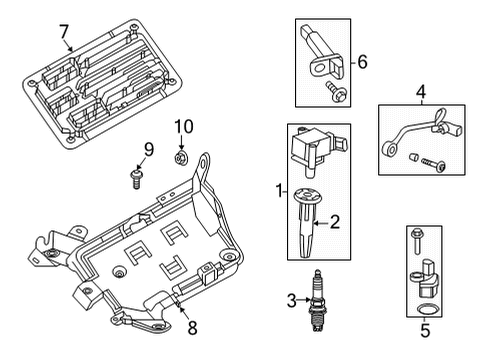 2020 Cadillac CT5 Ignition System Mount Bracket Diagram for 84743868