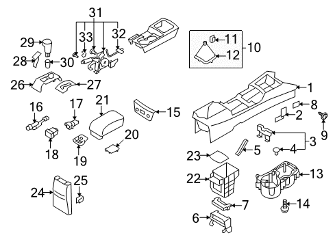 2010 Hyundai Elantra Switches Stop Lamp Switch Assembly Diagram for 93810-2E000