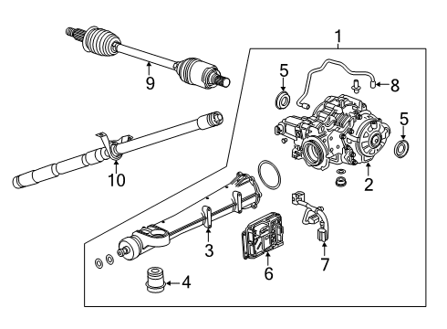 2017 Buick Envision Axle & Differential - Rear Differential Assembly Diagram for 84467599