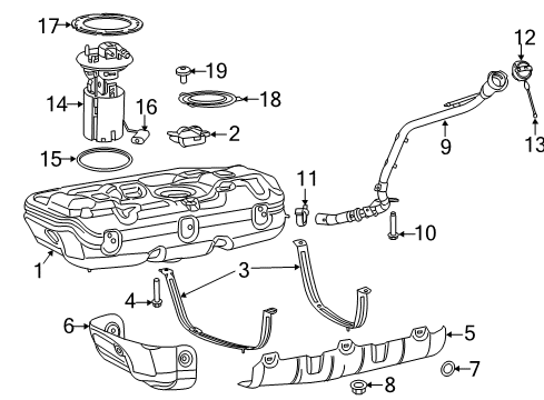 2017 Ram ProMaster City Senders TETHER-Fuel Filler Cap Diagram for 68273028AA