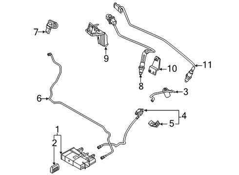 2020 BMW M235i xDrive Gran Coupe Emission Components HOLDER Diagram for 11788679137