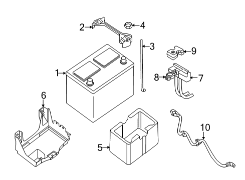 2012 Nissan NV3500 Battery Battery Diagram for 24410-9CA0B