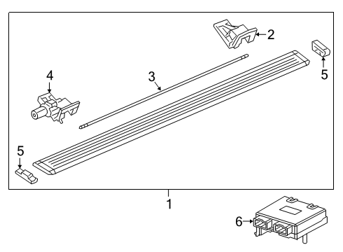 2022 Ram 2500 Running Board Power Running Board Diagram for 68461584AA