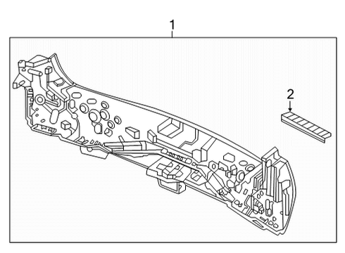 2022 Acura MDX Rear Body Stiffener Left, Rear Bumper Fa Diagram for 66168-TYA-A00ZZ