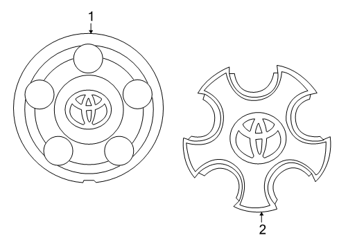 1999 Toyota RAV4 Wheel Covers & Trim Center Cap Diagram for 42603-42050