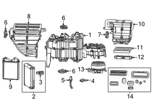 2022 Jeep Grand Wagoneer A/C Evaporator & Heater Components VALVE-A/C EXPANSION Diagram for 68580491AA