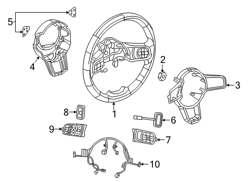 2020 Jeep Gladiator Cruise Control Camera-Forward Facing Diagram for 56029823AD