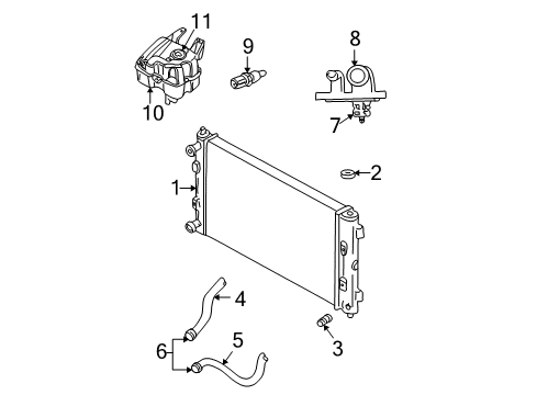 2006 Chrysler Sebring Senders Hose-Radiator Outlet Diagram for 4899042AF