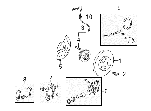 2017 Buick Enclave Anti-Lock Brakes Brake Hose Diagram for 19366775