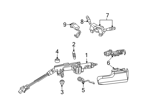 2008 Chrysler Pacifica Switches Switch-Instrument Panel Diagram for 5082015AA